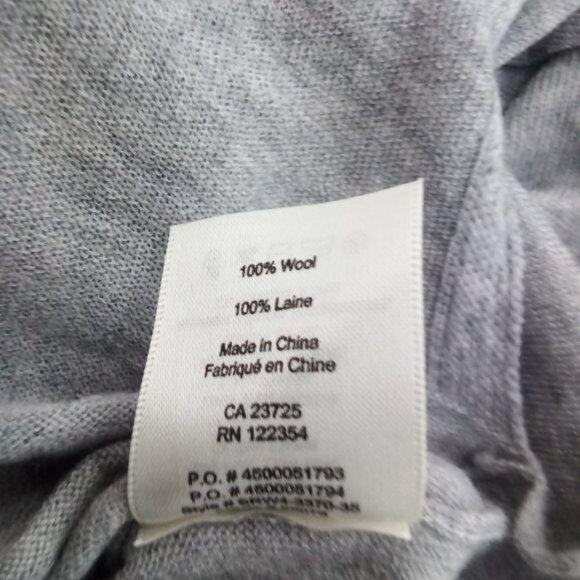 Aritzia Wilfred‎ Gray Italian Wool Asymmetrical Hem Loose Fit Pullover Sweater M - Picture 2 of 5